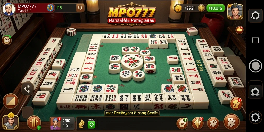 Tampilan gameplay Mahjong yang menarik dan mendebarkan di MPO777.