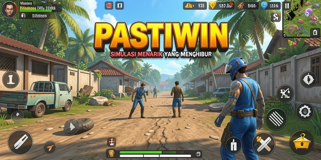 Tampilan gameplay PASTIWIN dengan grafik yang memukau dan interaksi yang dinamis.