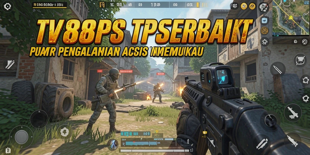 Tampilan gameplay TV888 yang penuh aksi dalam mode TPS.