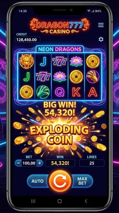 Tampilan antarmuka awal aplikasi dragon777 yang intuitif.